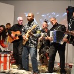The Occuponics Perform in a worldwide streamcast of The People Staged "Father$ of Lies." Photo credit: Stacy Lanyon.